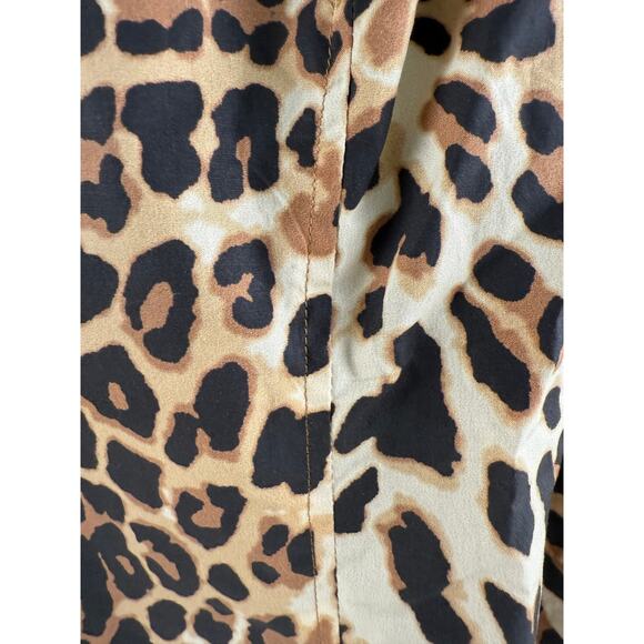 Tuckernuck x India Hicks Leopard Domino Long Sleeve Mini Dress Size M - Picture 6 of 16